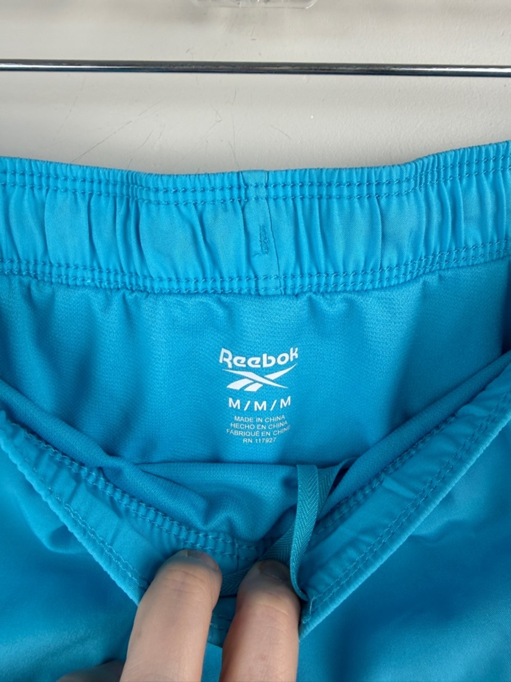 Reebok Blue Logo Tape Athletic Running Shorts Size M - Picture 5 of 5